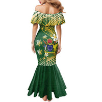 Cook Islands 15 Finest Family Matching Mermaid Dress and Hawaiian Shirt Plumeria Polynesian Turtle LT05 - Polynesian Pride