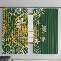 Cook Islands 15 Finest Window Curtain Plumeria Polynesian Turtle