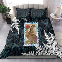 New Zealand Weka Bedding Set Maori Hen Koru Pattern - Polynesian Pride