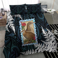 New Zealand Weka Bedding Set Maori Hen Koru Pattern - Polynesian Pride