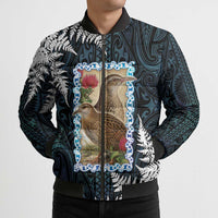 New Zealand Weka Bomber Puffer Jacket Maori Hen Koru Pattern LT05 - Polynesian Pride