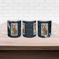 New Zealand Weka Ceramic Mug Maori Hen Koru Pattern LT05 - Polynesian Pride