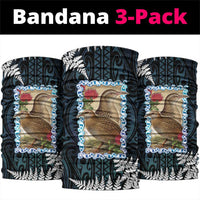 New Zealand Weka Neck Gaiter Maori Hen Koru Pattern LT05 package One Size: 25*50cm Black - Polynesian Pride
