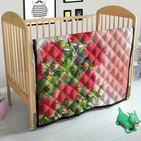 New Zealand Fantail Quilt Maori Koru With Pohutukawa Flowers LT05 - Polynesian Pride
