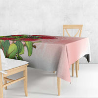 New Zealand Fantail Tablecloth Maori Koru With Pohutukawa Flowers LT05 - Polynesian Pride