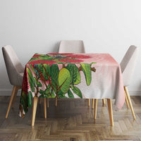 New Zealand Fantail Tablecloth Maori Koru With Pohutukawa Flowers LT05 - Polynesian Pride