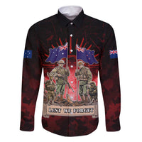 Australia And New Zealand ANZAC Day Family Matching Long Sleeve Bodycon Dress and Hawaiian Shirt Soldiers Lest We Forget