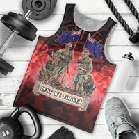 Australia And New Zealand ANZAC Day Men Tank Top Soldiers Lest We Forget