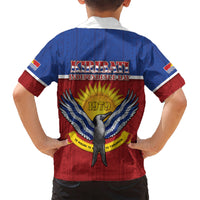 Kiribati 45th Independence Day Kid Hawaiian Shirt Lesser Frigatebird Tribal Pattern LT05 - Polynesian Pride