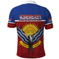 Kiribati 45th Independence Day Polo Shirt Lesser Frigatebird Tribal Pattern LT05 - Polynesian Pride