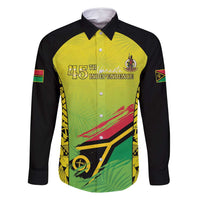 Vanuatu 45th Independence Family Matching Off Shoulder Maxi Dress and Hawaiian Shirt Special Style - Polynesian Pride