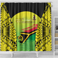 Vanuatu 46th Independence Shower Curtain Special Style LT05 - Polynesian Pride