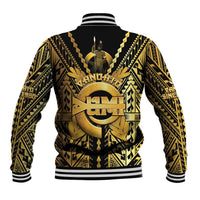 Vanuatu 45th Anniversary Of Independence Baseball Jacket Gold Style - Polynesian Pride