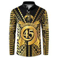 Vanuatu 46th Anniversary Of Independence Button Sweatshirt Gold Style LT05 Gold - Polynesian Pride