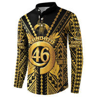 Vanuatu 46th Anniversary Of Independence Button Sweatshirt Gold Style LT05 - Polynesian Pride