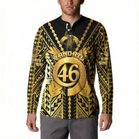 Vanuatu 46th Anniversary Of Independence Button Sweatshirt Gold Style LT05 - Polynesian Pride