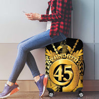 Vanuatu 45th Anniversary Of Independence Luggage Cover Gold Style - Polynesian Pride