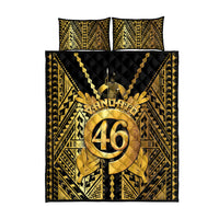 Vanuatu 46th Anniversary Of Independence Quilt Bed Set Gold Style LT05 - Polynesian Pride