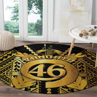 Vanuatu 46th Anniversary Of Independence Round Carpet Gold Style LT05 - Polynesian Pride