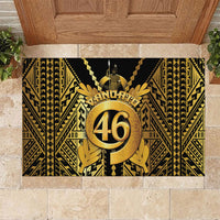 Vanuatu 46th Anniversary Of Independence Rubber Doormat Gold Style LT05 Gold - Polynesian Pride