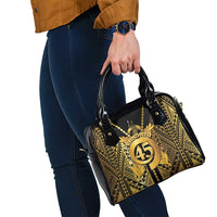 Vanuatu 46th Anniversary Of Independence Shoulder Handbag Gold Style LT05 - Polynesian Pride