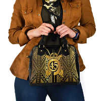 Vanuatu 46th Anniversary Of Independence Shoulder Handbag Gold Style LT05 - Polynesian Pride