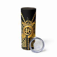 Vanuatu 45th Anniversary Of Independence Skinny Tumbler Gold Style LT05 - Polynesian Pride