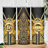 Vanuatu 45th Anniversary Of Independence Skinny Tumbler Gold Style LT05 - Polynesian Pride