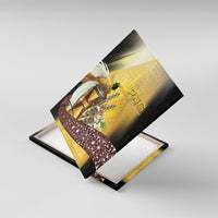 Papua New Guinea Canvas Wall Art Independence Day Unique Style LT05 With Frame Gold - Polynesian Pride