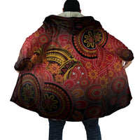 Papua New Guinea Cloak Birds Of Paradise With Aboriginal Pattern - Polynesian Pride