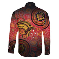 Papua New Guinea Family Matching Tank Maxi Dress and Hawaiian Shirt Birds Of Paradise With Aboriginal Pattern - Polynesian Pride