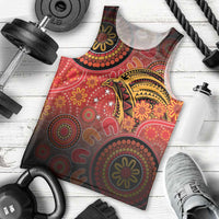 Papua New Guinea Men Tank Top Birds Of Paradise With Aboriginal Pattern - Polynesian Pride