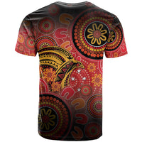 Papua New Guinea T Shirt Birds Of Paradise With Aboriginal Pattern LT05 - Polynesian Pride