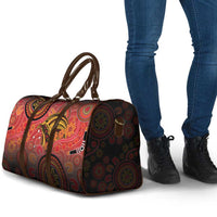 Papua New Guinea Travel Bag Birds Of Paradise With Aboriginal Pattern - Polynesian Pride