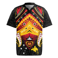 Papua New Guinea Independence Day Rugby Jersey Tribal Mask LT05 Red - Polynesian Pride