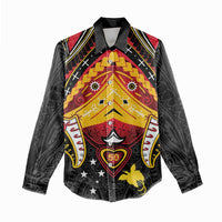 Papua New Guinea Independence Day Women Casual Shirt Tribal Mask LT05 - Polynesian Pride