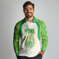 Kuki Independence 2026 Long Sleeve Polo Shirt Cook Islands 15 Finest White Version