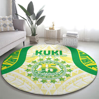 Kuki Independence 2026 Round Carpet Cook Islands 15 Finest White Version
