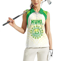 Kuki Independence 2026 Women Sleeveless Polo Shirt Cook Islands 15 Finest White Version
