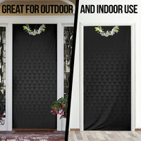 Hawaii Statehood Day Door Cover Kakau Pattern With Maile Pikake Honohono Lei