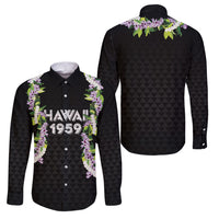 Hawaii Statehood Day Family Matching Mermaid Dress and Hawaiian Shirt Kakau Pattern With Maile Pikake Honohono Lei