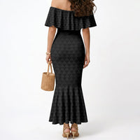 Hawaii Statehood Day Mermaid Dress Kakau Pattern With Maile Pikake Honohono Lei