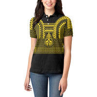 Philippines Filipinos Women Polo Shirt Igorot Tribal Pattern Black