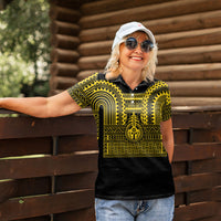 Philippines Filipinos Women Polo Shirt Igorot Tribal Pattern Black