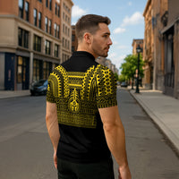 Philippines Filipinos Zipper Polo Shirt Igorot Tribal Pattern Black