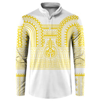 Philippines Filipinos Button Sweatshirt Igorot Tribal Pattern White