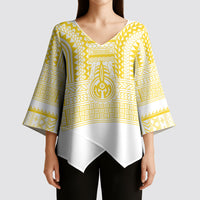 Philippines Filipinos Kimono Sleeve Blouse Igorot Tribal Pattern White