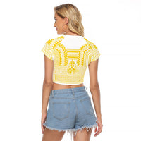 Philippines Filipinos Raglan Cropped T Shirt Igorot Tribal Pattern White