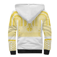 Philippines Filipinos Sherpa Hoodie Igorot Tribal Pattern White