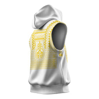 Philippines Filipinos Sleeveless Hoodie Igorot Tribal Pattern White